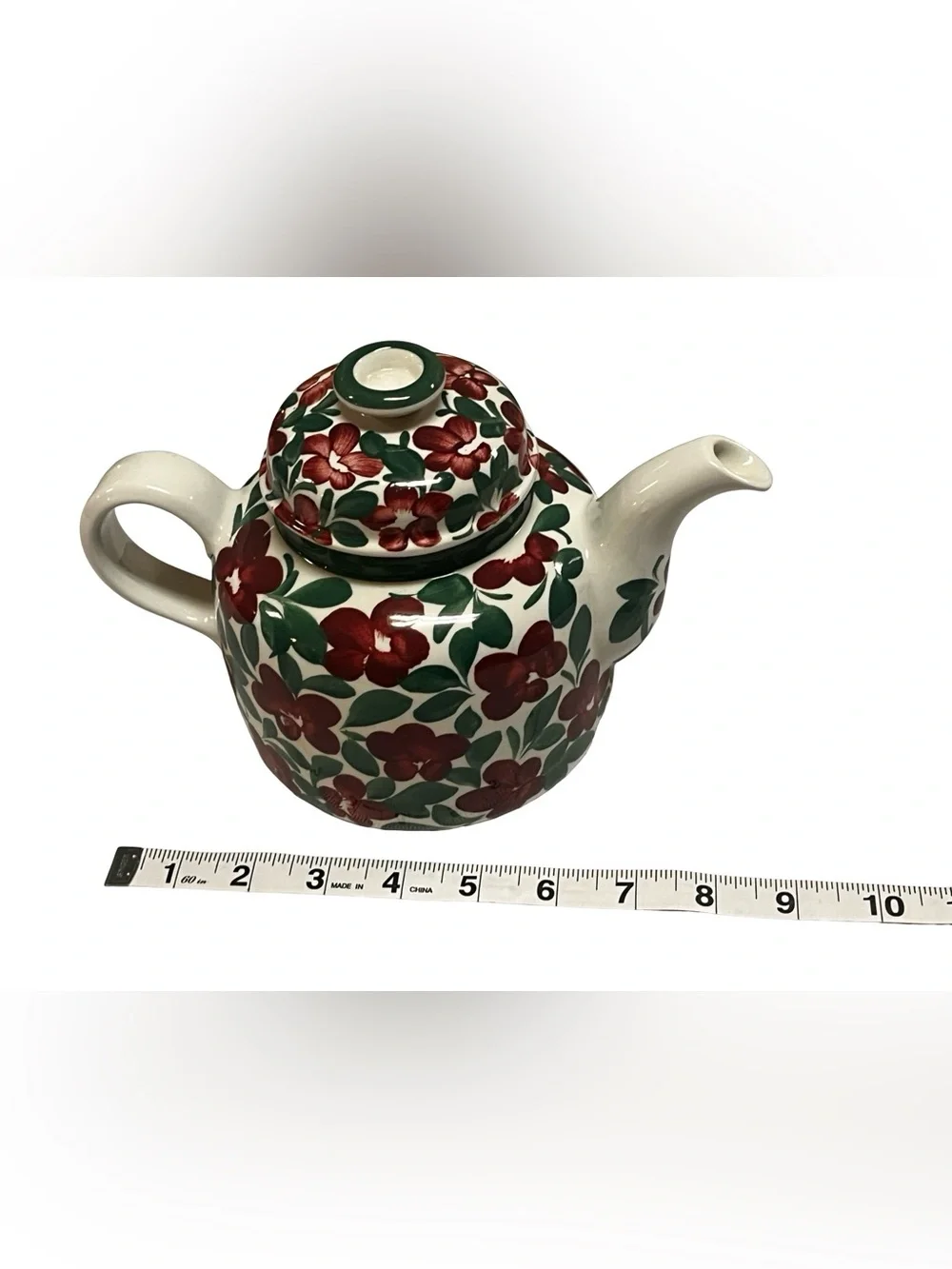 Rare Arabia Finland Purpuri Jenkka Ulla Procope Teapot Lid 1960's Floral Signed